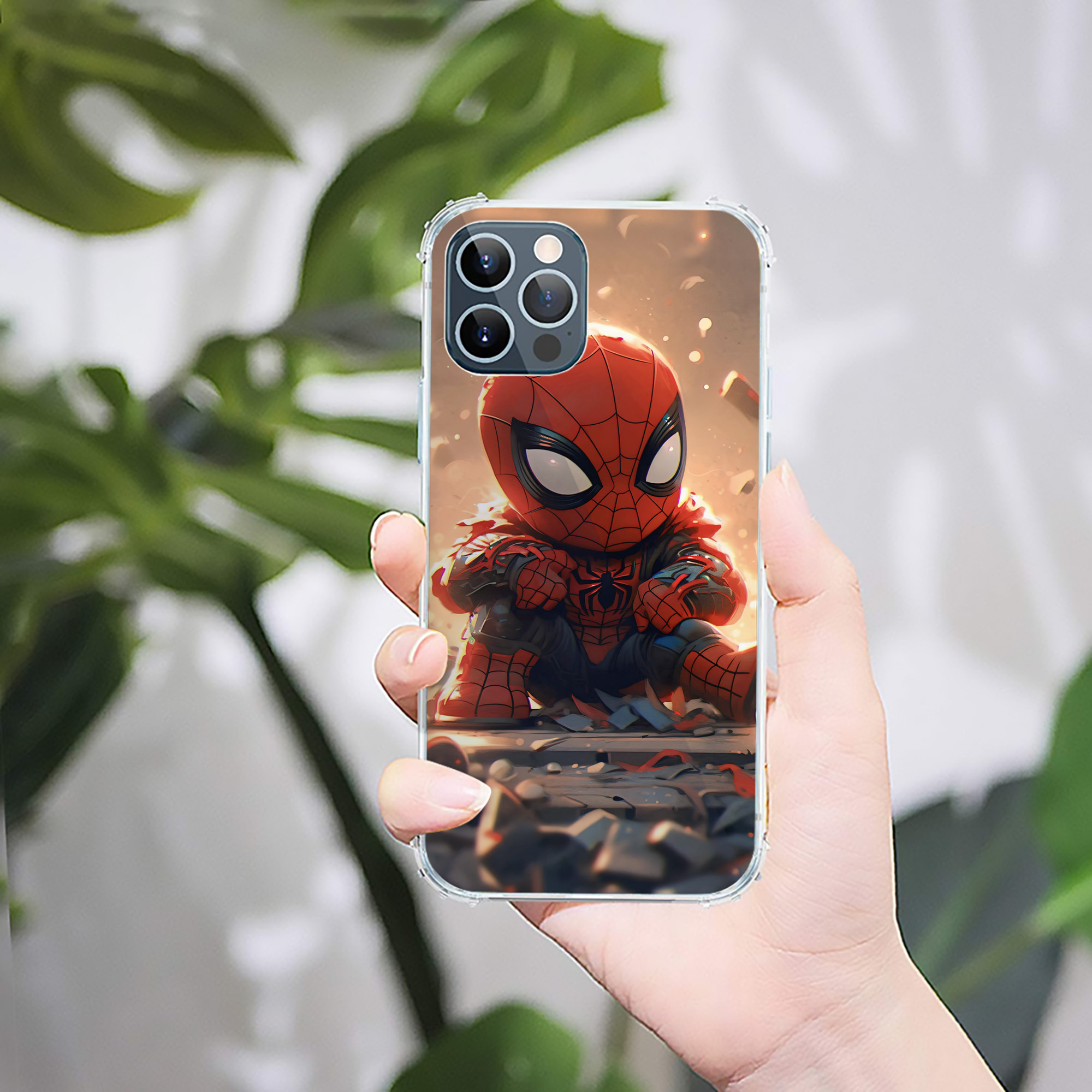 （画像用） Spider Man スパイダーマン 【iPhone 12シリーズ対応】透明スマホケース（クリアソフトケース）